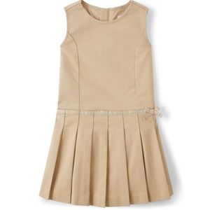 Gymboree Girls Khaki Pleated Jumper Dress, size 7